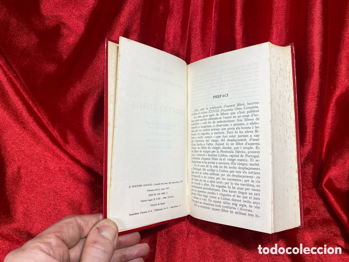 Libros de segunda mano: Direcci&oacute; Lisboa. Josep Pla. Obra Completa. - Foto 7