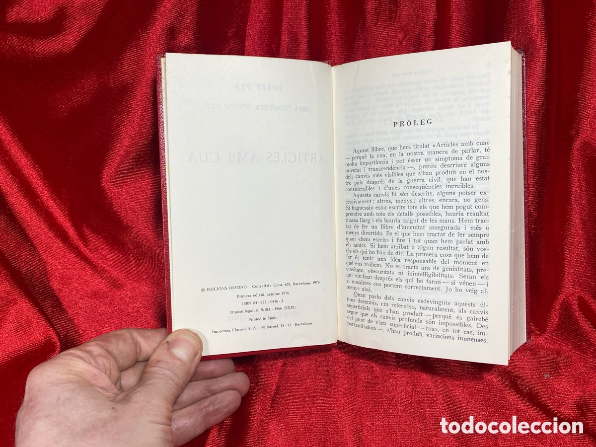 Libros de segunda mano: Articles amb cua. Josep Pla. Obra Completa. - Foto 7