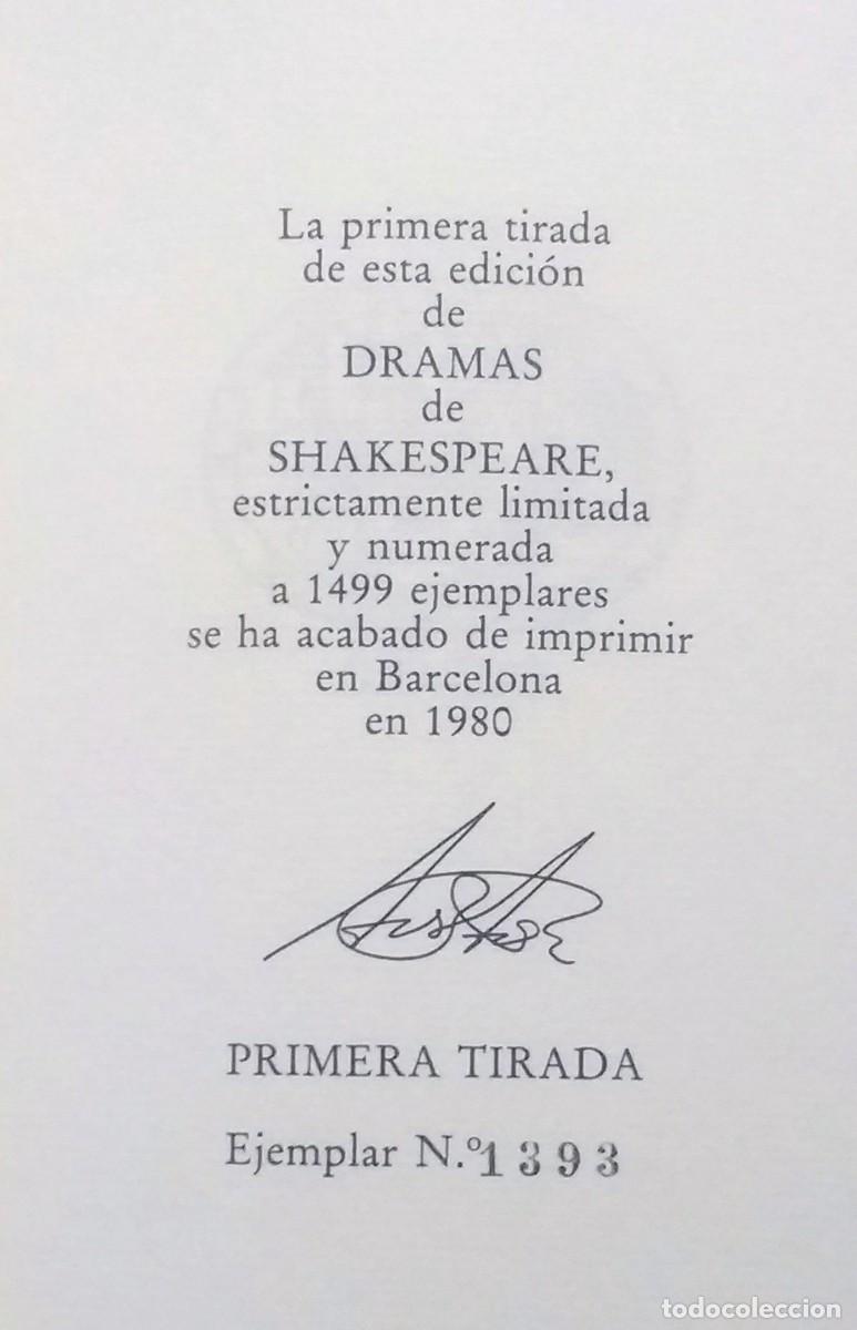 Libros de segunda mano: DRAMAS - SHAKESPEARE - CIRCULO BIBLIOFILO - NUMERADO - Foto 3