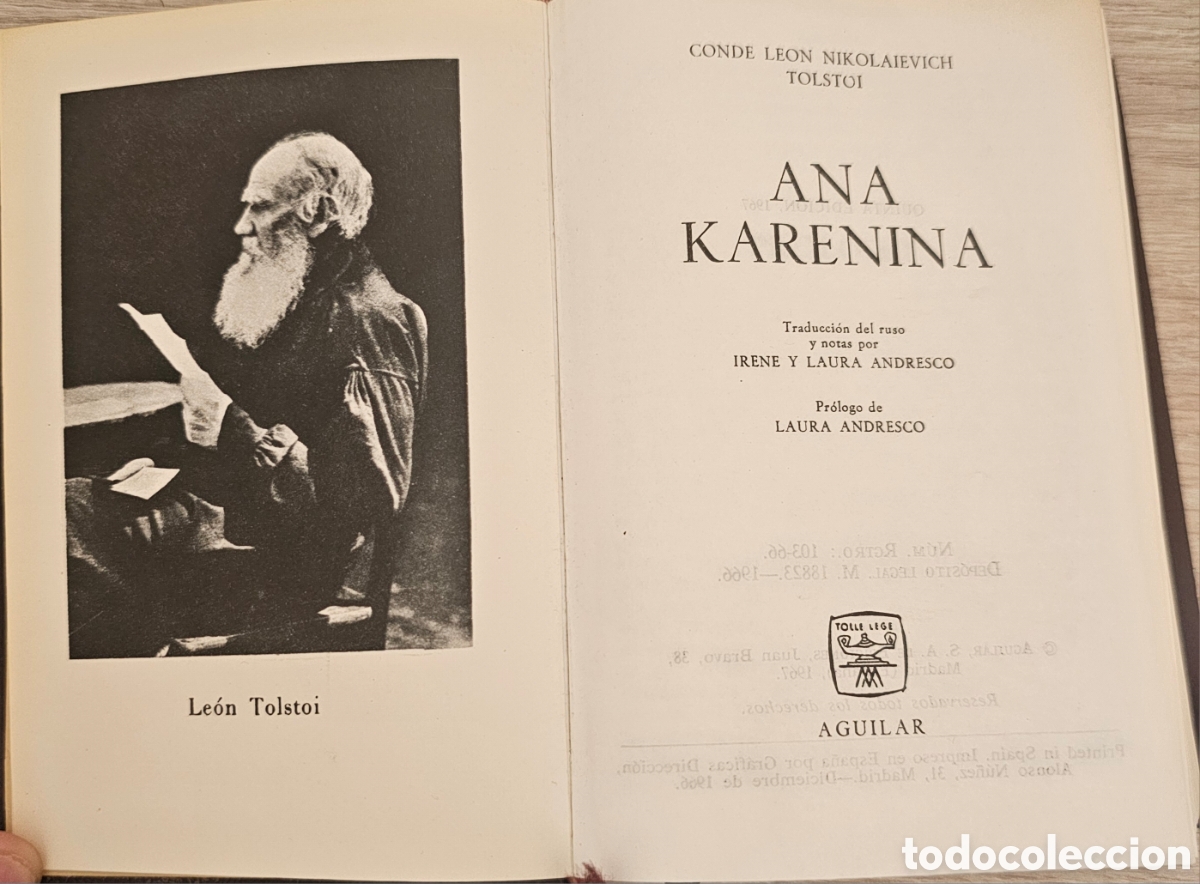 Libros de segunda mano: Anna Kar&eacute;nina, Aguilar, 1967 - Foto 4