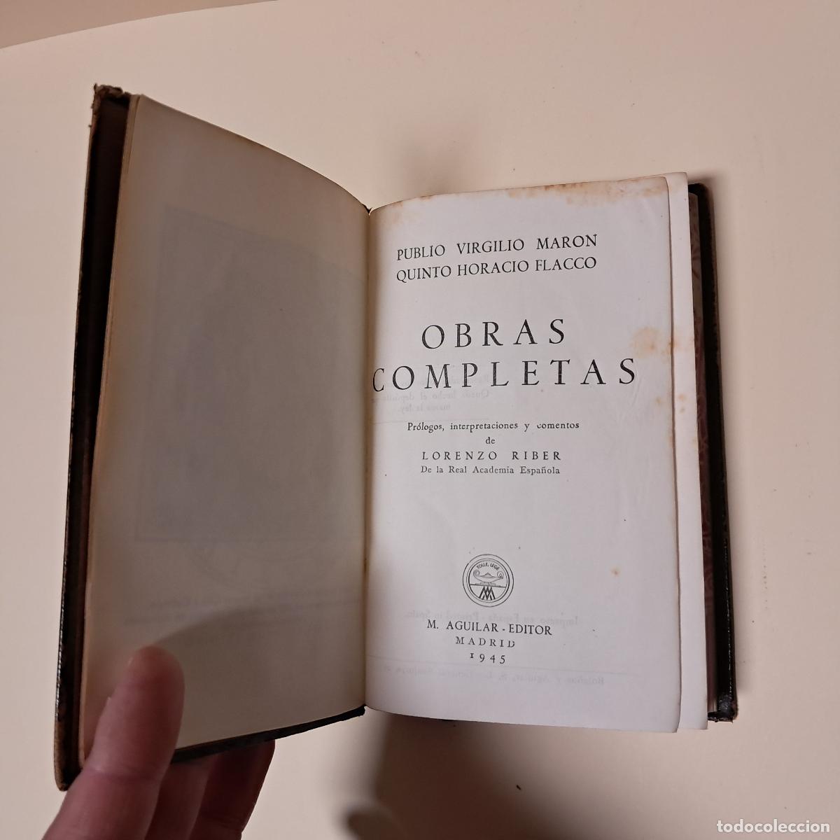 Libros de segunda mano: OBRAS COMPLETAS. Virgilio Horacio. Aguilar 1945 - Foto 2