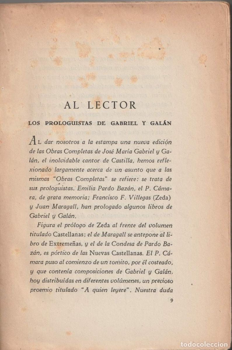 Libros de segunda mano: Obras completas de Gabriel y Gal&aacute;n (en dos volums) - Foto 6