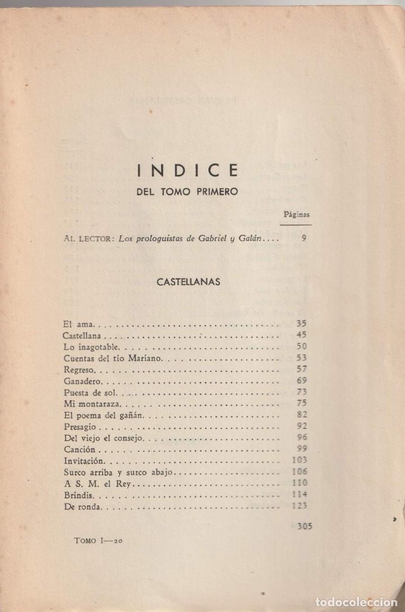 Libros de segunda mano: Obras completas de Gabriel y Gal&aacute;n (en dos volums) - Foto 7