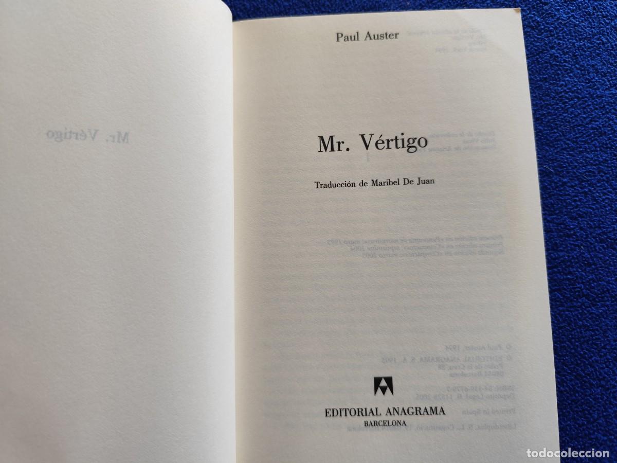 Libros de segunda mano: Mr. V&Eacute;RTIGO Paul Auster Editorial Anagrama 2005 Colecci&oacute;n Compactos - Foto 4
