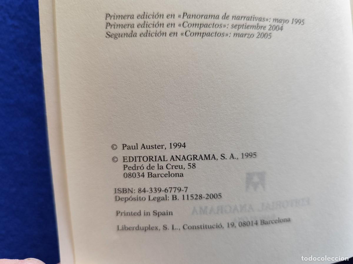 Libros de segunda mano: Mr. V&Eacute;RTIGO Paul Auster Editorial Anagrama 2005 Colecci&oacute;n Compactos - Foto 5