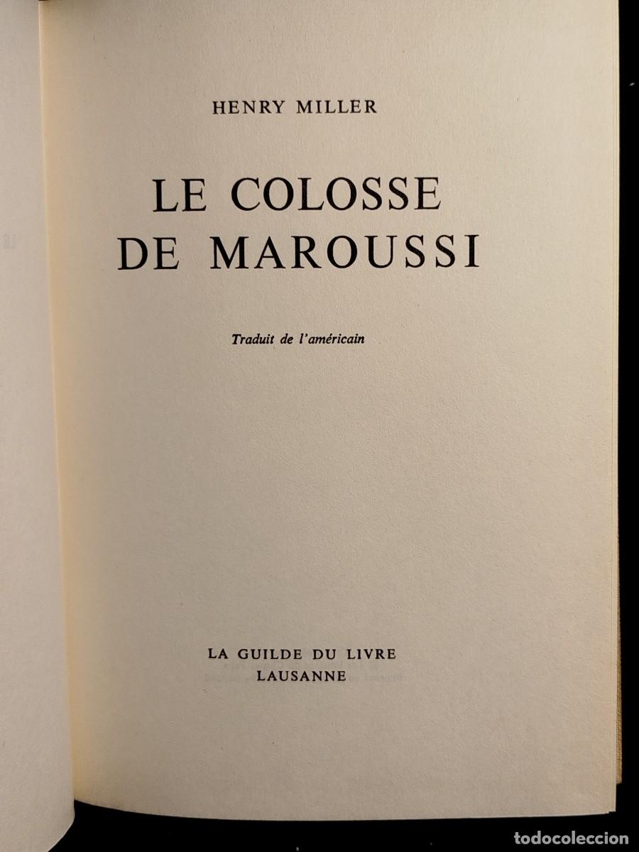 Libros de segunda mano: Le colosse de Maroussi. Henry Miller. - Foto 2