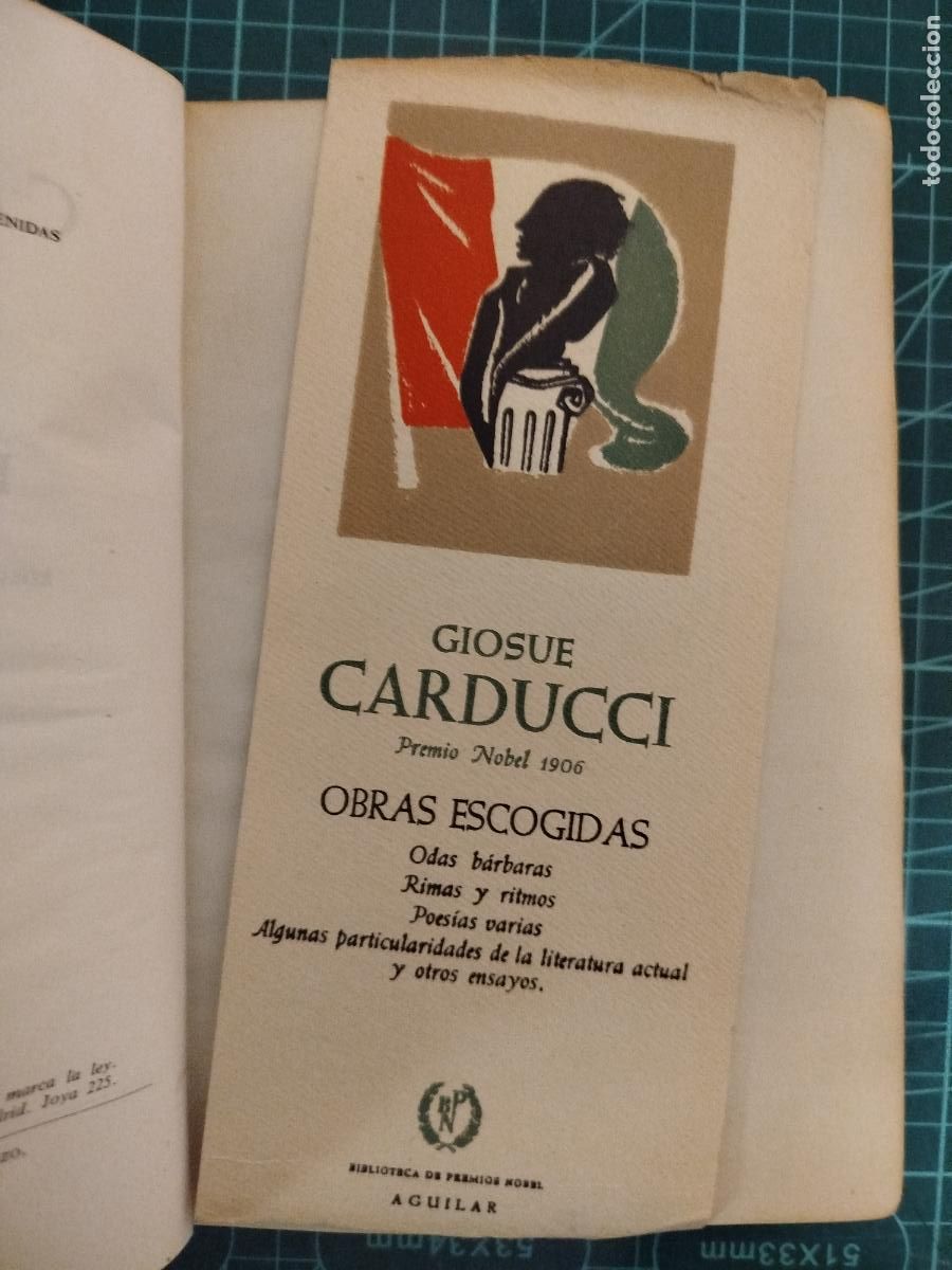 Libros de segunda mano: GIOUSUE CARDUCCI. AGUILAR. PREMIOS NOBEL - Foto 2