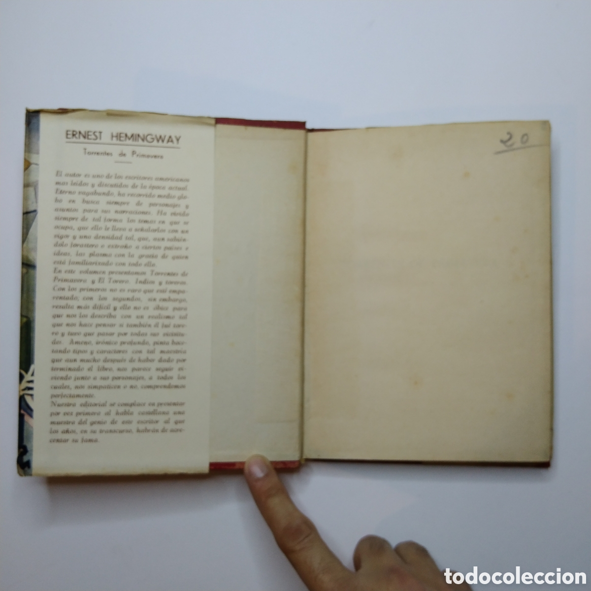 Libros de segunda mano: ERNEST HEMINGWAY. Torrentes de primavera. Ediciones Albon. 1946 - Foto 2