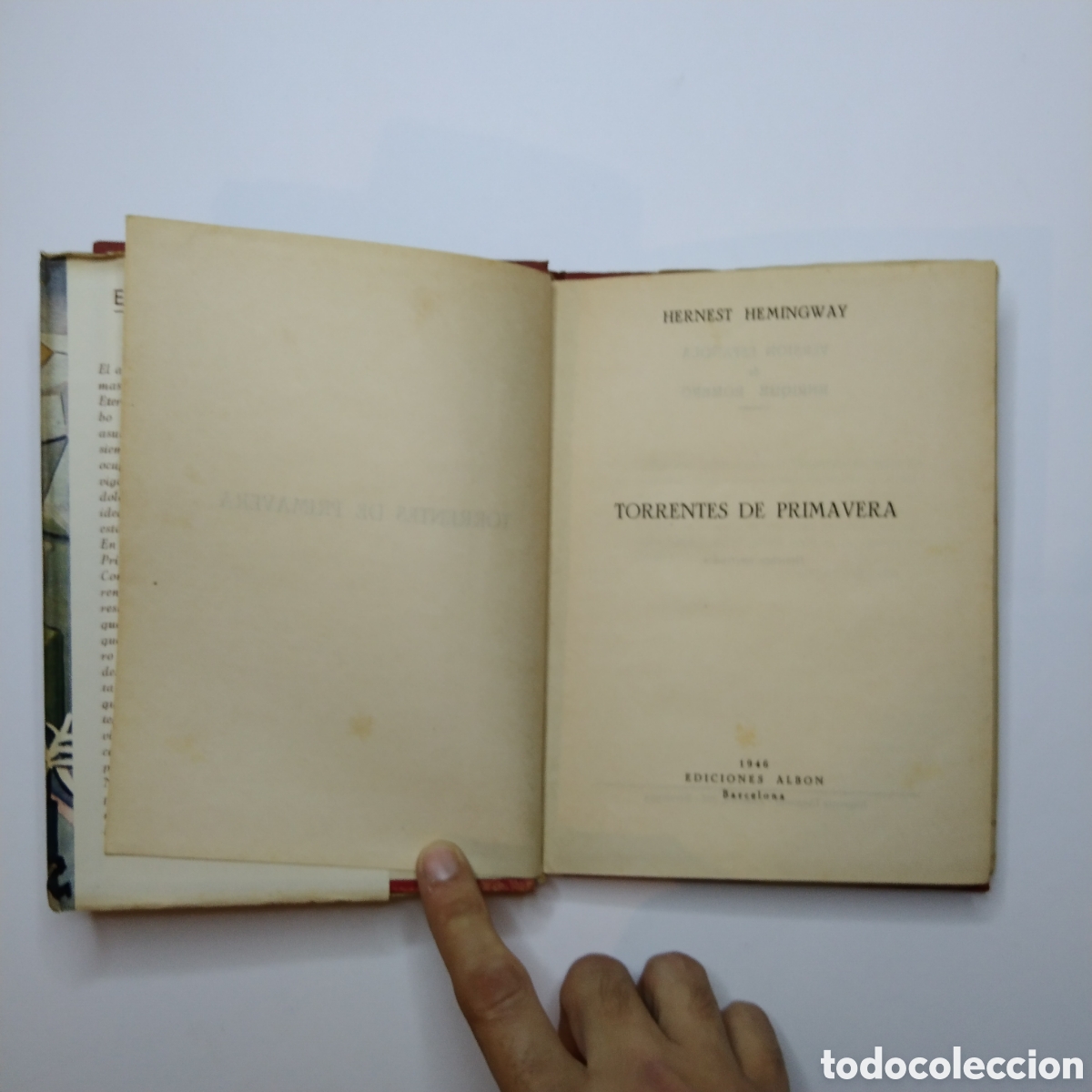 Libros de segunda mano: ERNEST HEMINGWAY. Torrentes de primavera. Ediciones Albon. 1946 - Foto 3