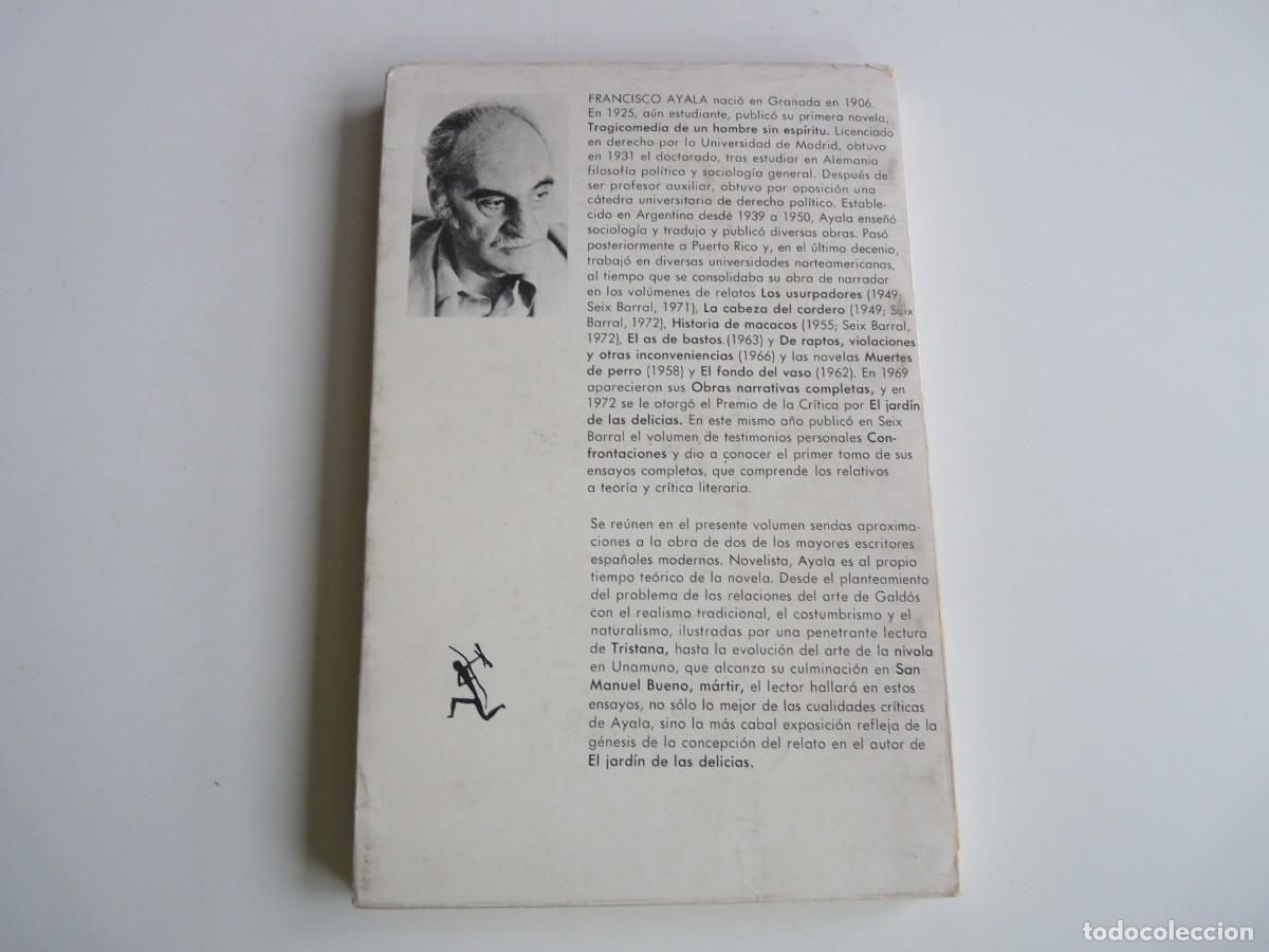 Libros de segunda mano: La novela: Gald&oacute;s y Unamuno Francisco Ayala Ref: 3-184 - Foto 7