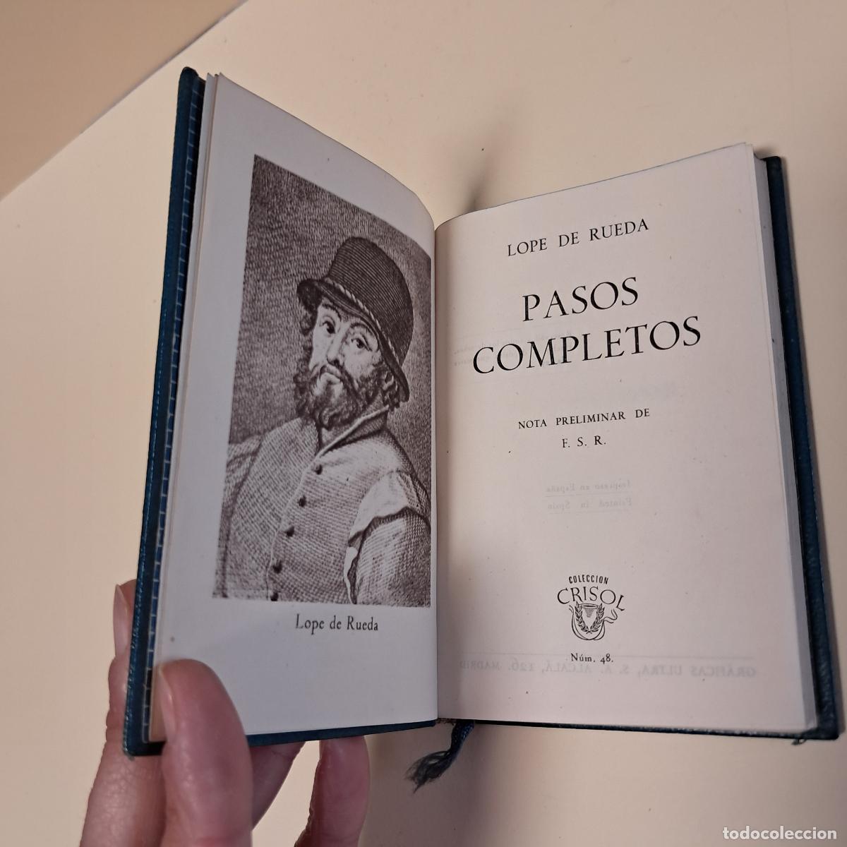 Libros de segunda mano: PASOS COMPLETOS. CRISOL 48. Lope de Rueda. Aguilar 1944 - Foto 4