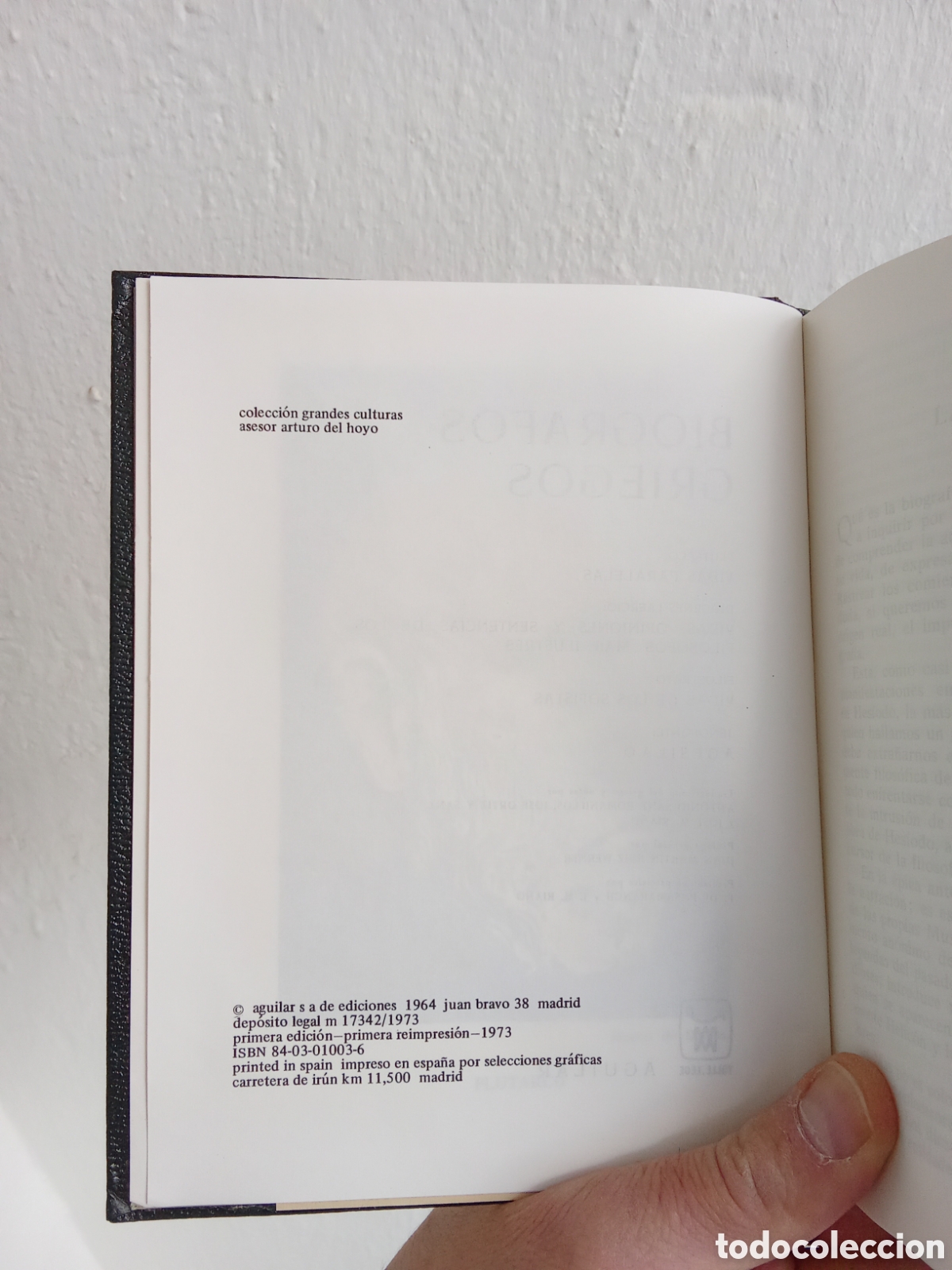 Libros de segunda mano: Biografos griegos Aguilar 1973 - Foto 3