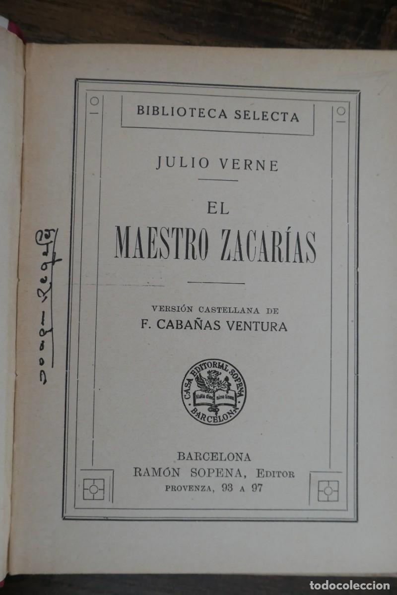 Libros de segunda mano: EL MAESTRO ZACARIAS-JULIO VERNE - BIBLIOTECA SELECTA - 59 - Foto 2