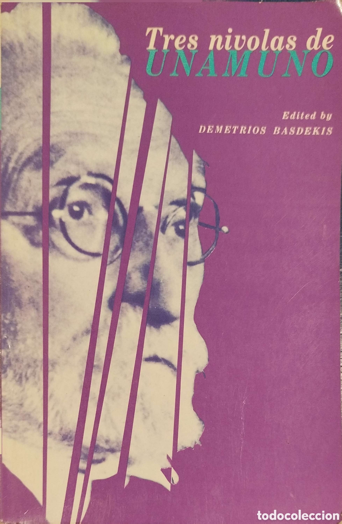 Libros de segunda mano: Tres nivolas de Unamuno.Introducci&oacute;n de Demetrios Basdekis.Editado en EEUU.Prentice-Hall.1971.