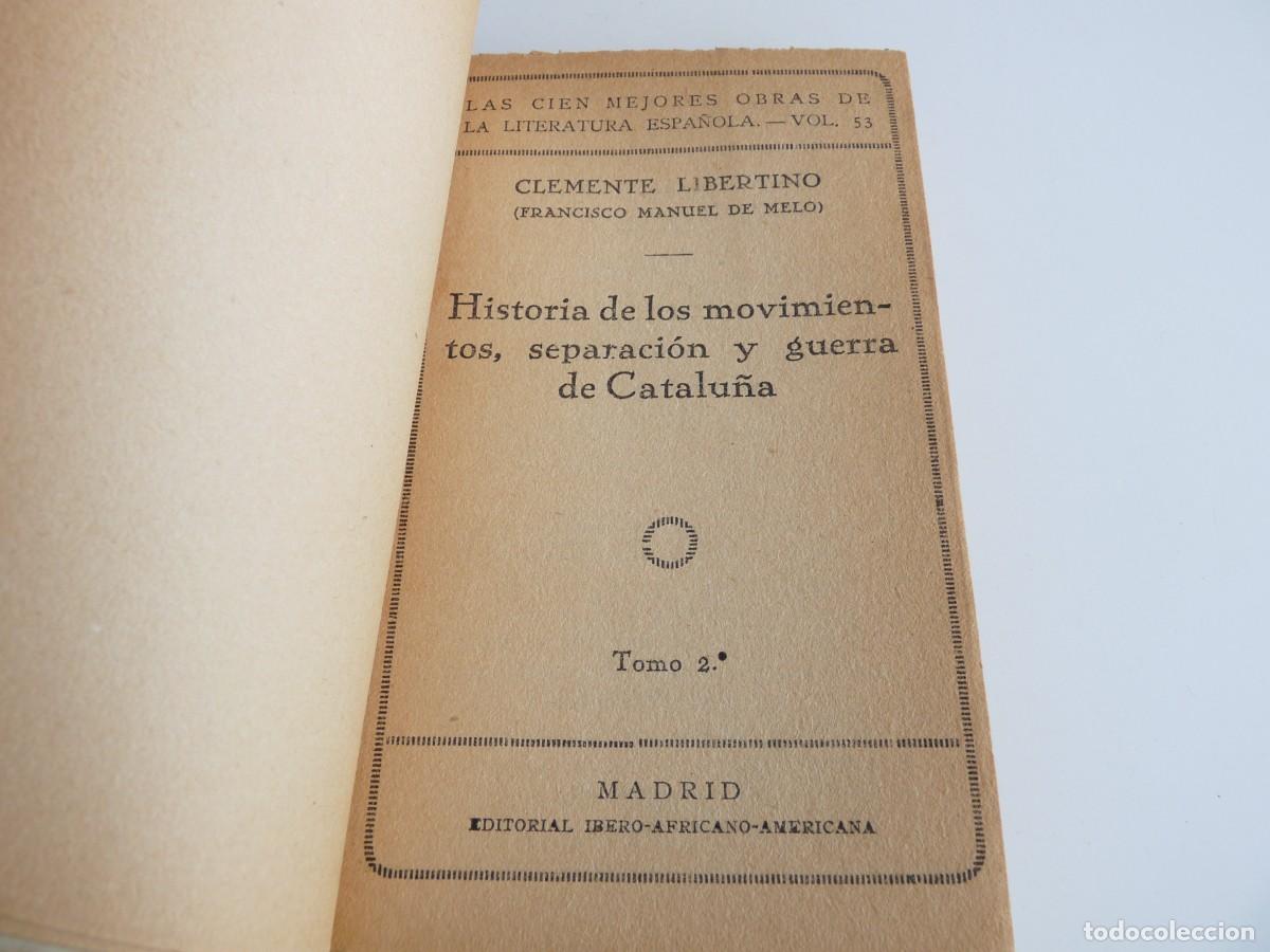 Libros de segunda mano: Guerra de Catalu&ntilde;a Francisco Manuel de Melo Ref: 3-513 - Foto 5