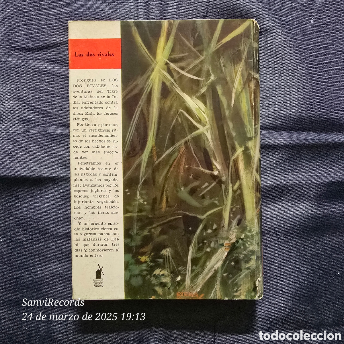 Libros de segunda mano: LOS DOS RIVALES (SALGARI) (MOLINO) - Foto 2