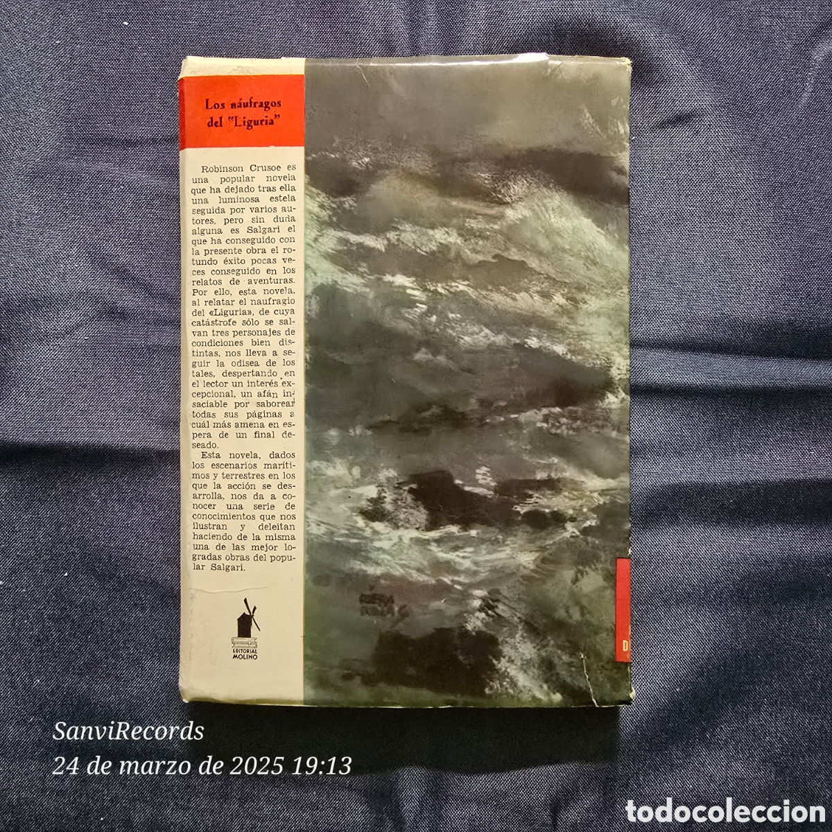 Libros de segunda mano: LOS N&Aacute;UFRAGOS DE LIGURIA (SALGARI) (MOLINO) - Foto 2