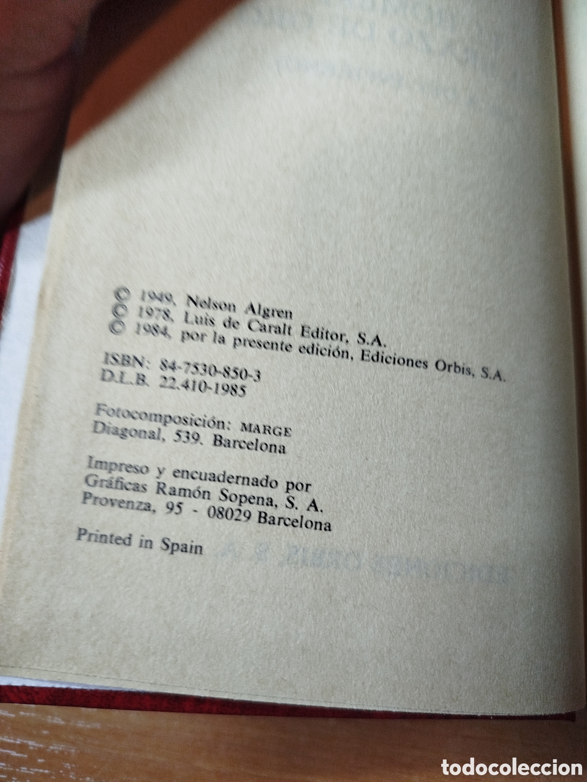 Libros de segunda mano: El hombre del brazo de oro. Nelson algren. Biblioteca grandes &eacute;xitos - Foto 3