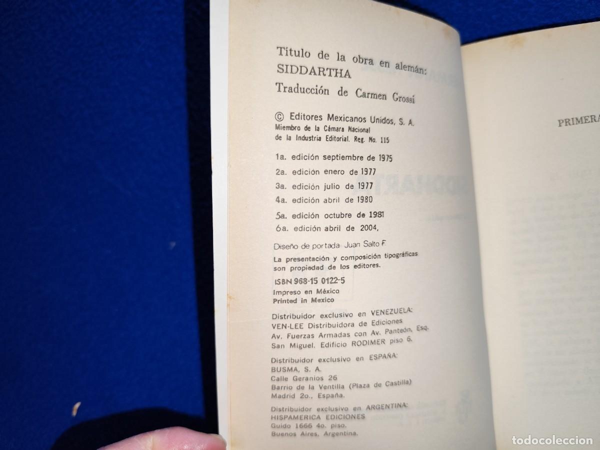 Libros de segunda mano: Siddharta Hermann Hesse Editores Mexicanos Unidos 2004 - Foto 6