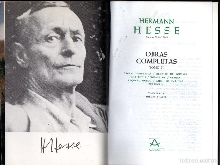 Libros de segunda mano: HERMANN HESSE : OBRAS COMPLETAS II (AGUILAR, 1979) - Foto 1