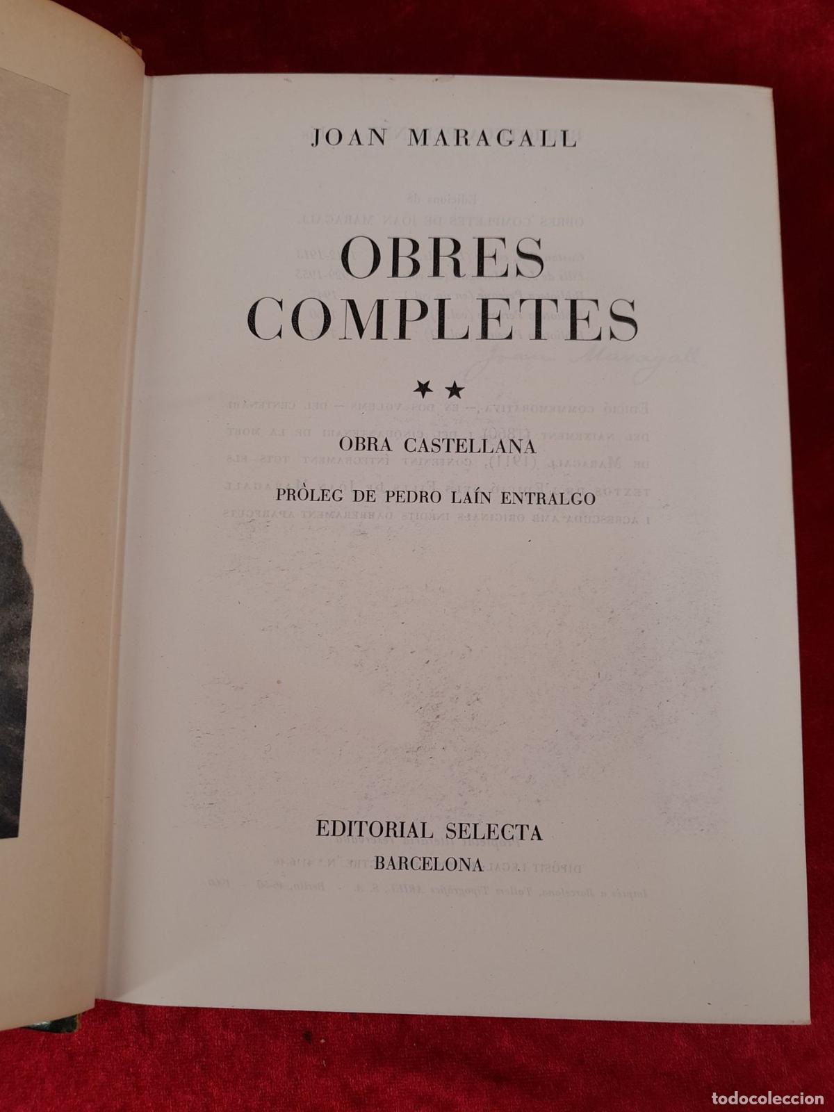 Libros de segunda mano: L-6319.2. OBRES COMPLETES. JOAN MARAGALL. EDITORIAL SELECTA. 1960 - Foto 8