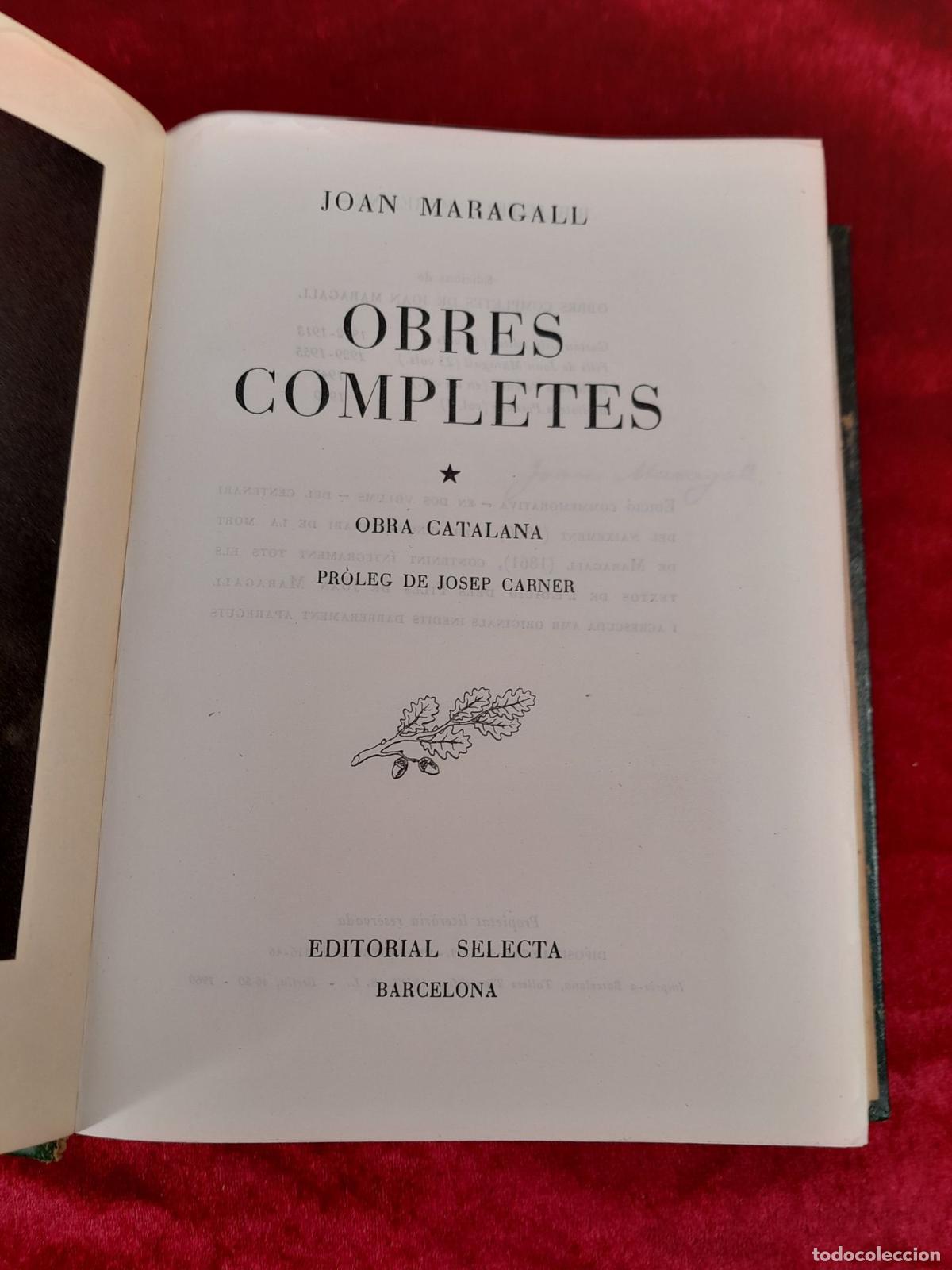 Libros de segunda mano: L-6319.2. OBRES COMPLETES. JOAN MARAGALL. EDITORIAL SELECTA. 1960 - Foto 10