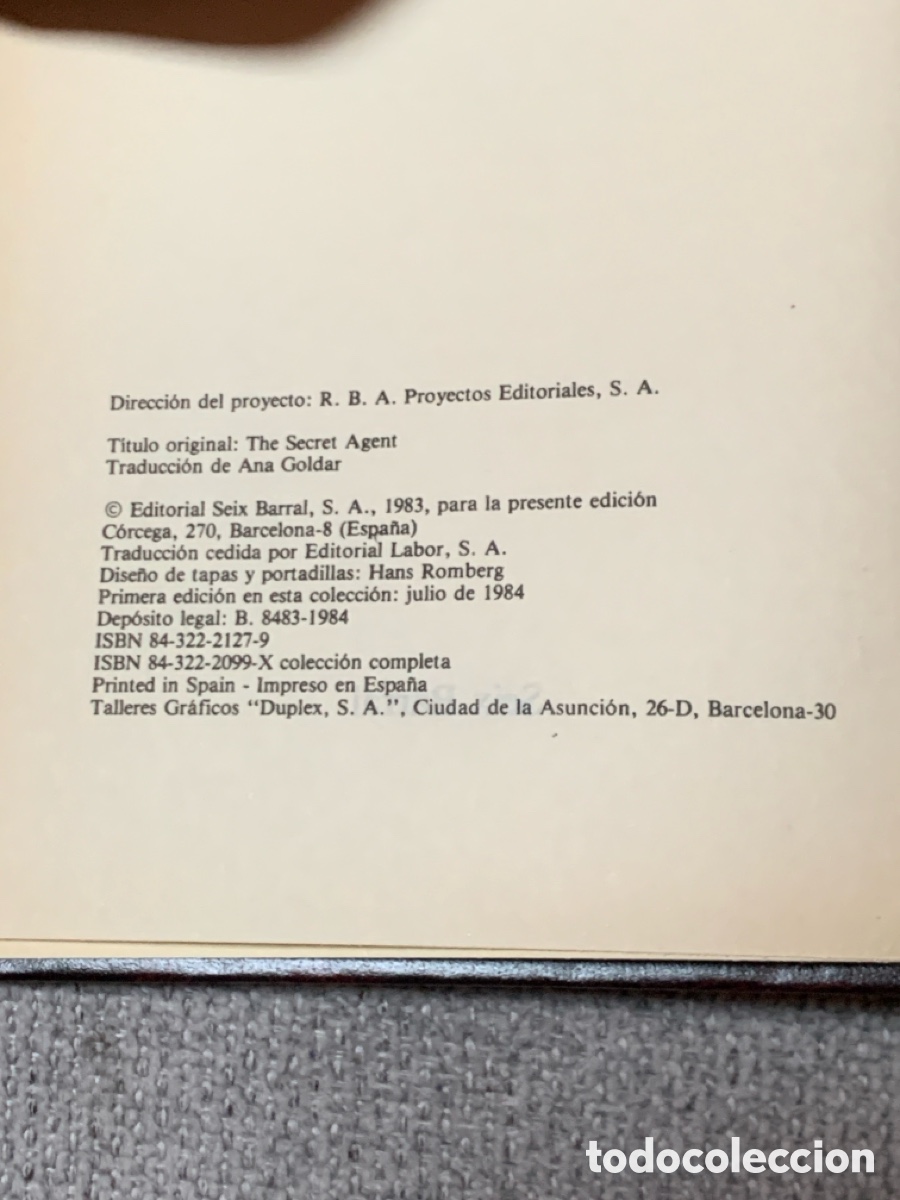 Libros de segunda mano: El agente secreto, Joseph Conrad - Foto 2