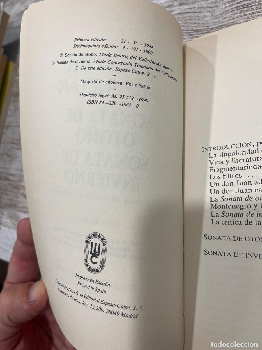 Libros de segunda mano: Libro Sonata de oto&ntilde;o Sonata de invierno | Ramon del Valle Incl&aacute;n | 1990 - Foto 3