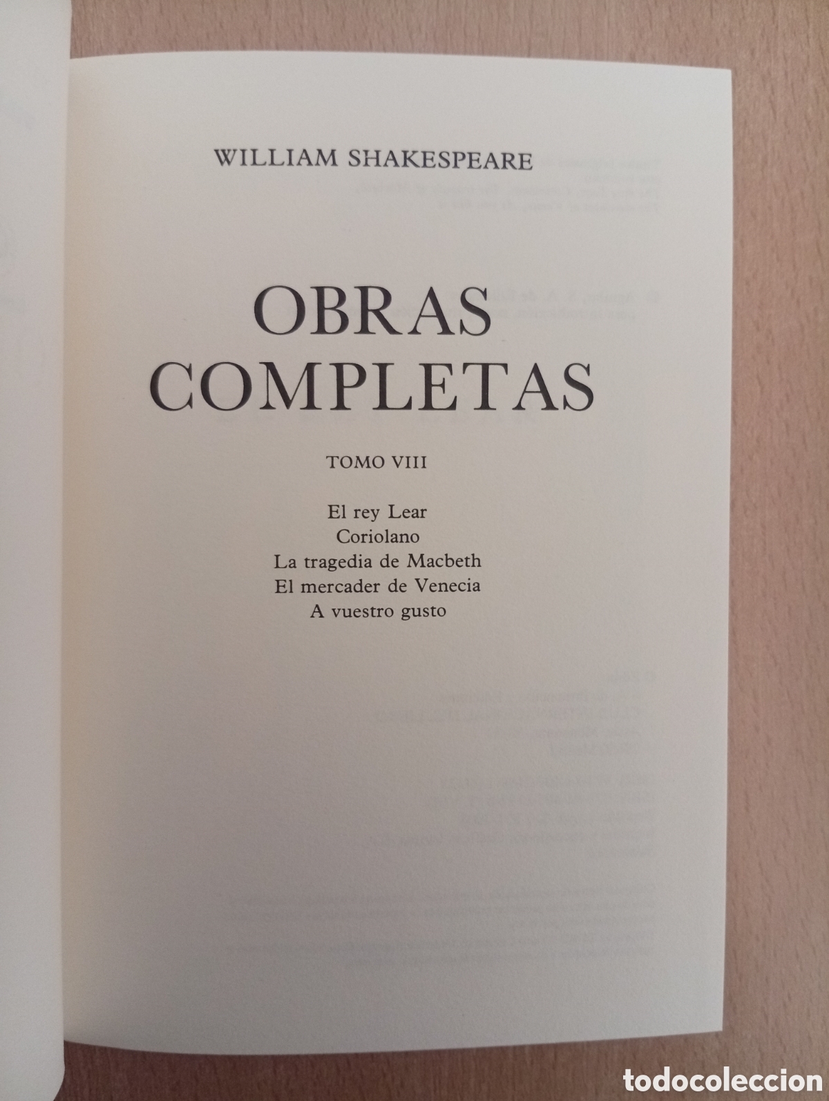 Libros de segunda mano: WILLIAM SHAKESPEARE. OBRAS COMPLETAS - Foto 29