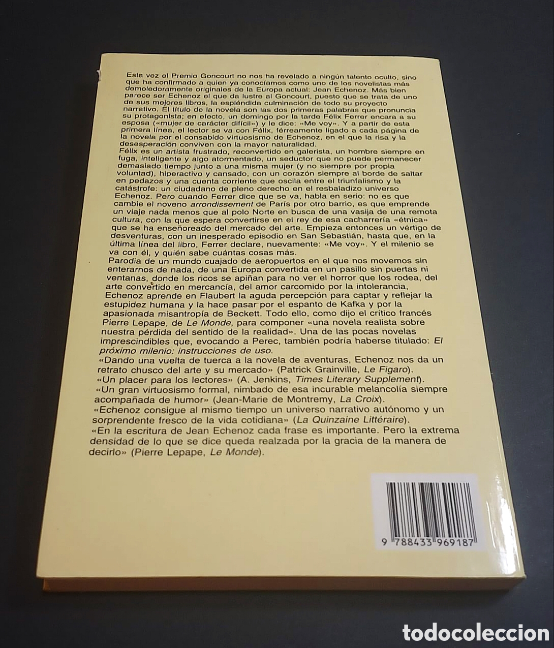 Libros de segunda mano: Me voy - Jean Echenoz - Anagrama - Foto 2