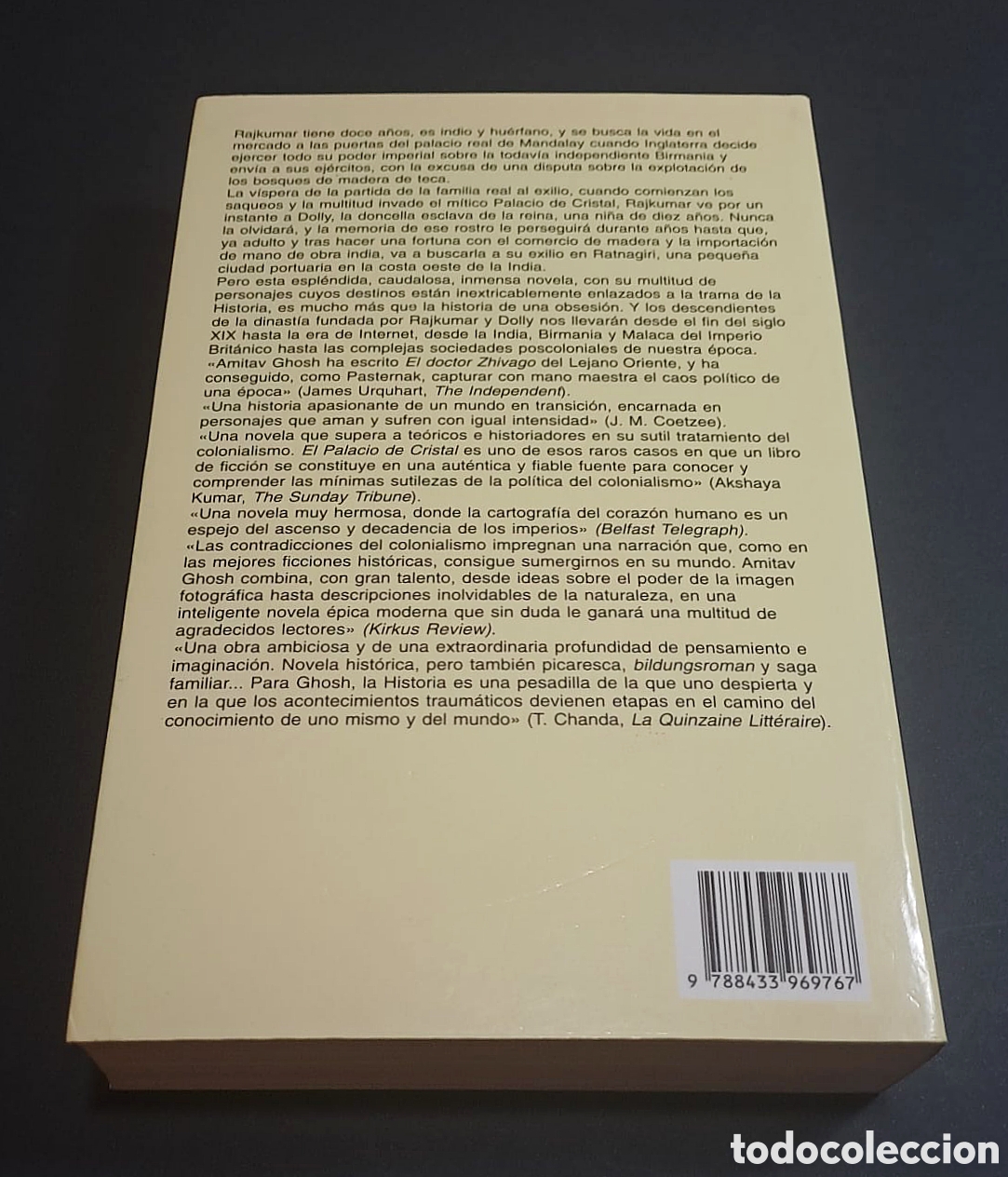Libros de segunda mano: El palacio de cristal - Amitav Ghosh - Anagrama - Foto 2