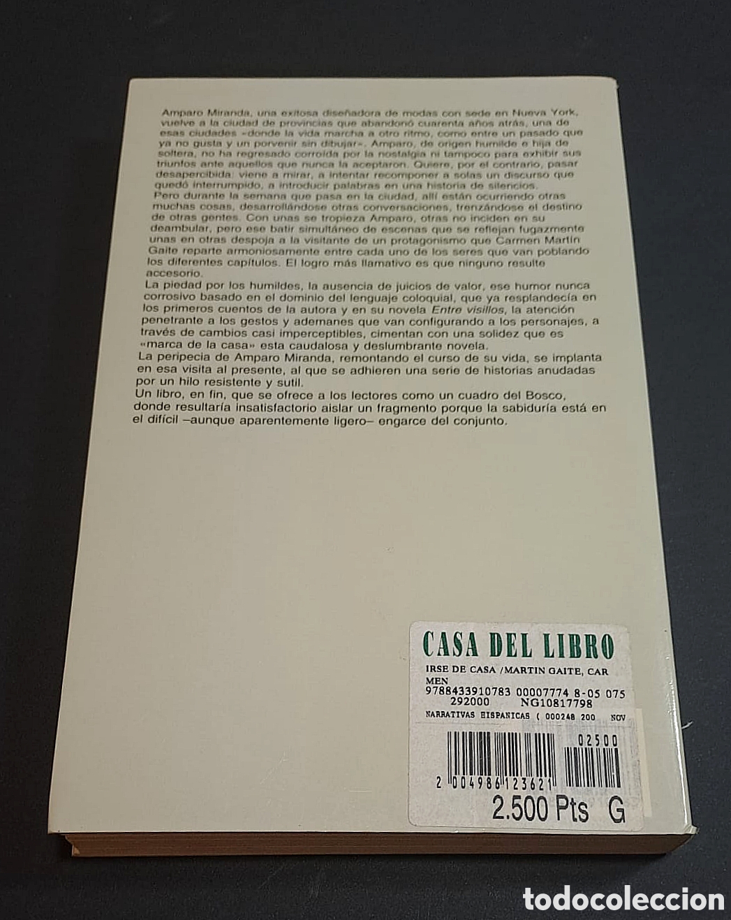 Libros de segunda mano: Irse de casa - Carmen Mart&iacute;n Gaite - Anagrama - Foto 2