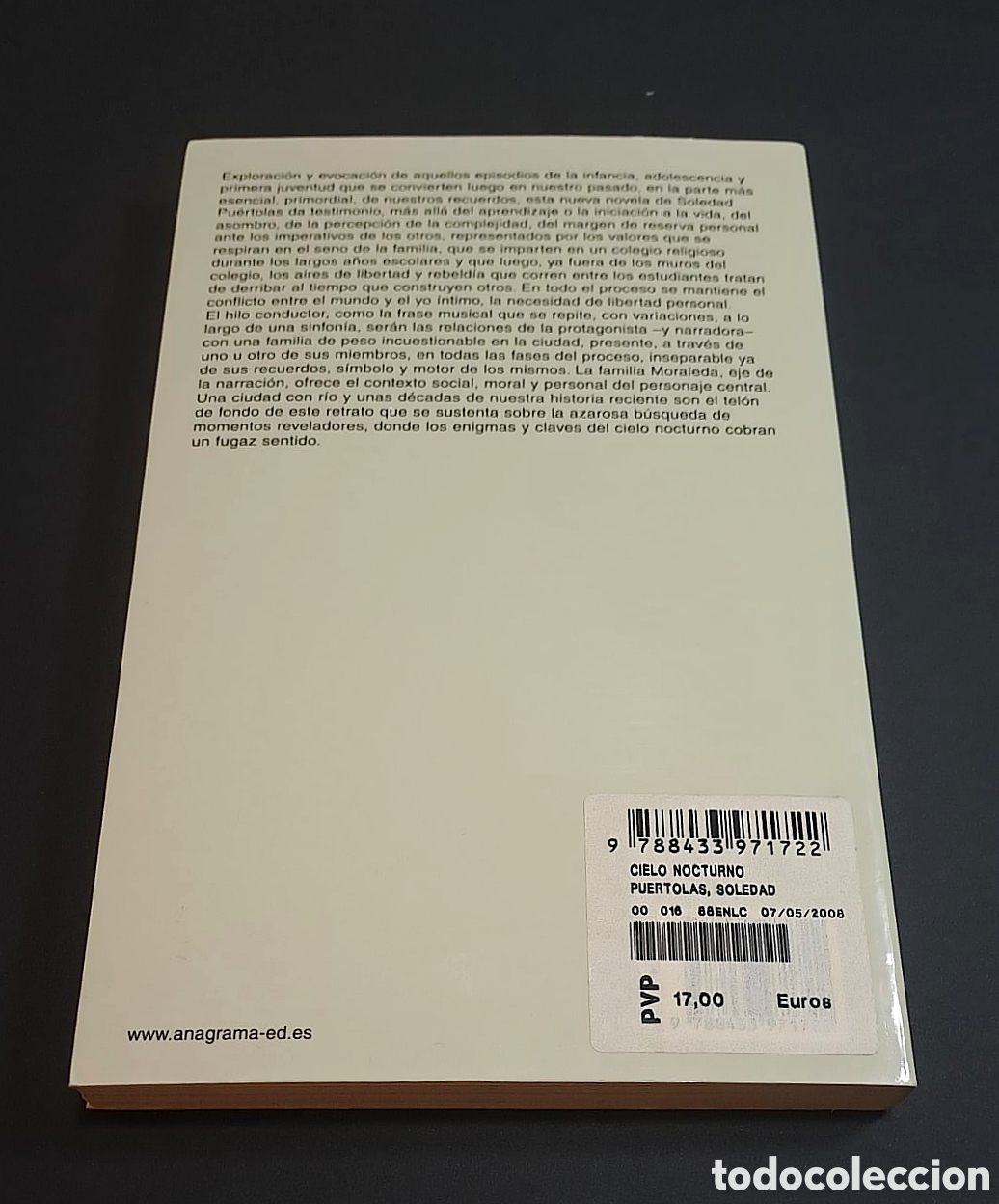 Libros de segunda mano: Cielo nocturno - Soledad Pu&eacute;rtolas - Anagrama - Foto 2