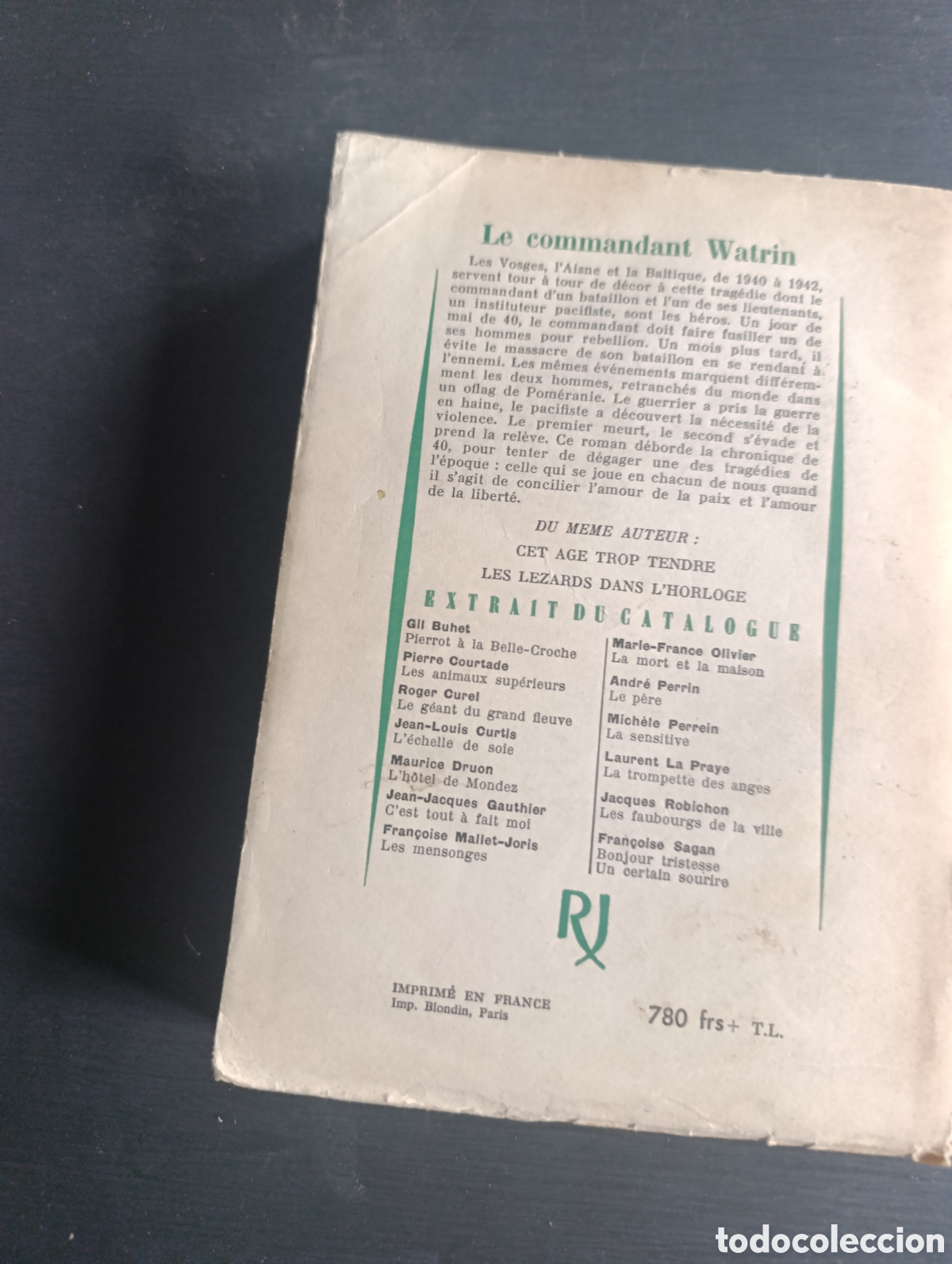 Libros de segunda mano: ARMAND LANOUX LE COMMANDANT WATRIN. Paris 1956 - Foto 3