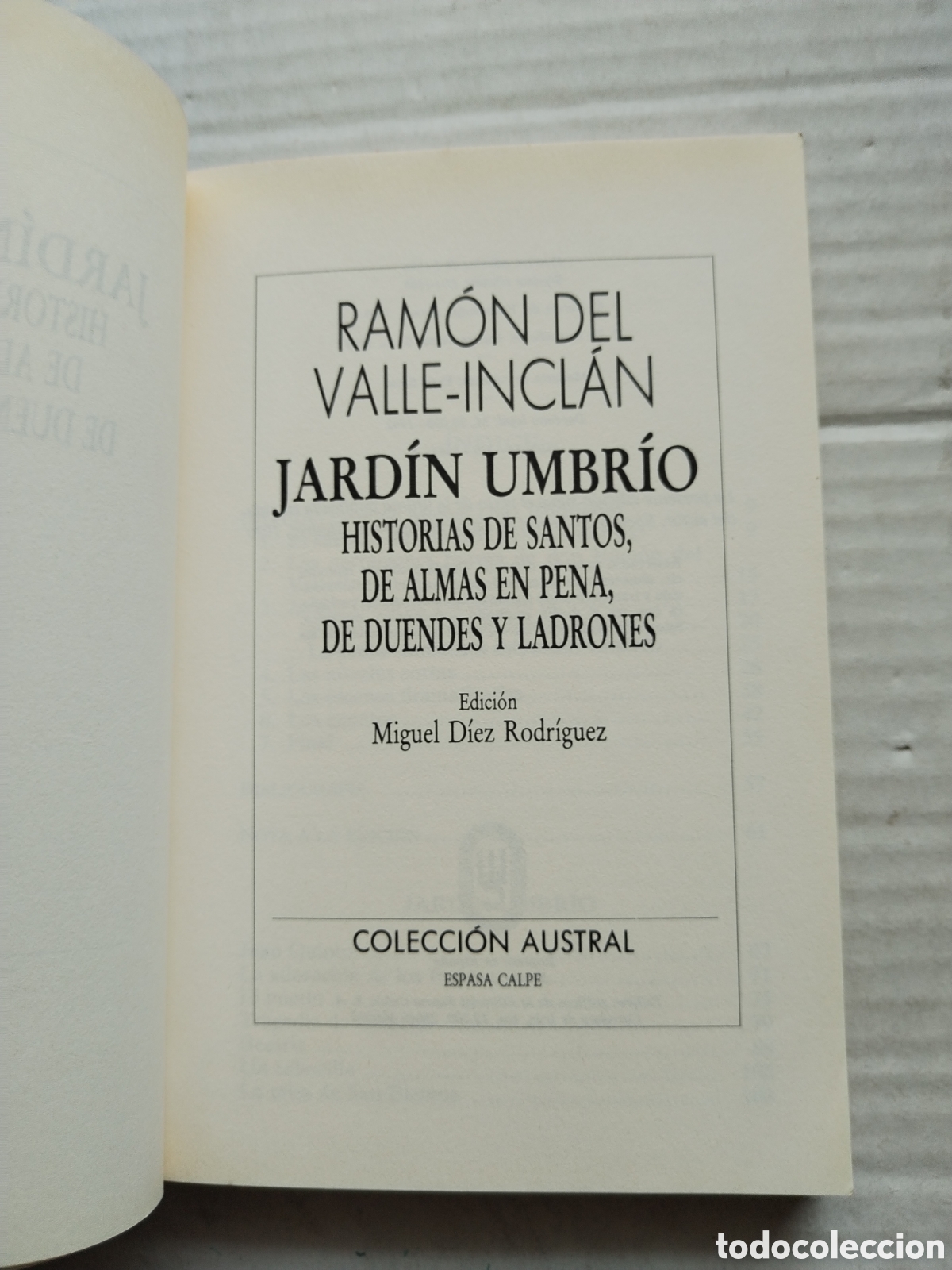 Libros de segunda mano: JARD&Iacute;N HUMBRIO/RAM&Oacute;N DEL VALLE INCLAN - Foto 2