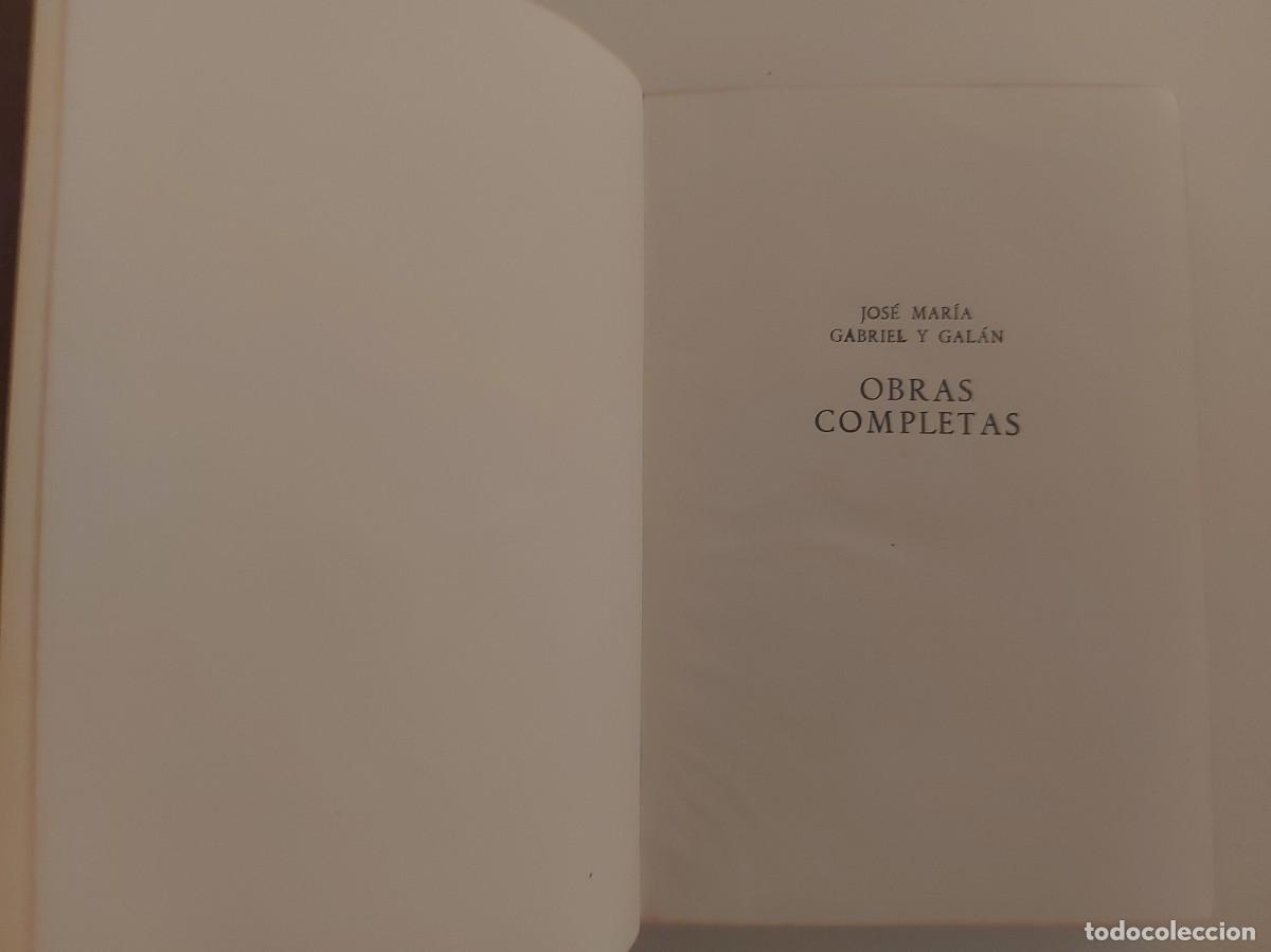 Libros de segunda mano: Gabriel y Gal&aacute;n. Obras completas. - Foto 4