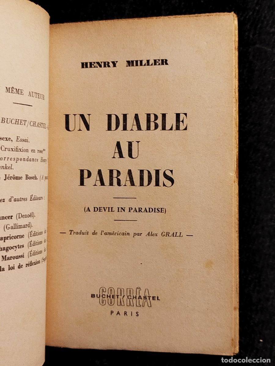 Libros de segunda mano: 1957. Un diable au paradis. Henry Miller. - Foto 2