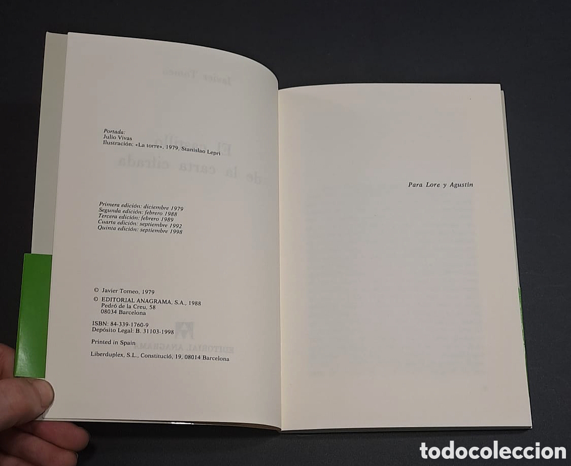 Libros de segunda mano: El castillo de la carta cifrada - Javier Tomeo - Anagrama - Foto 2