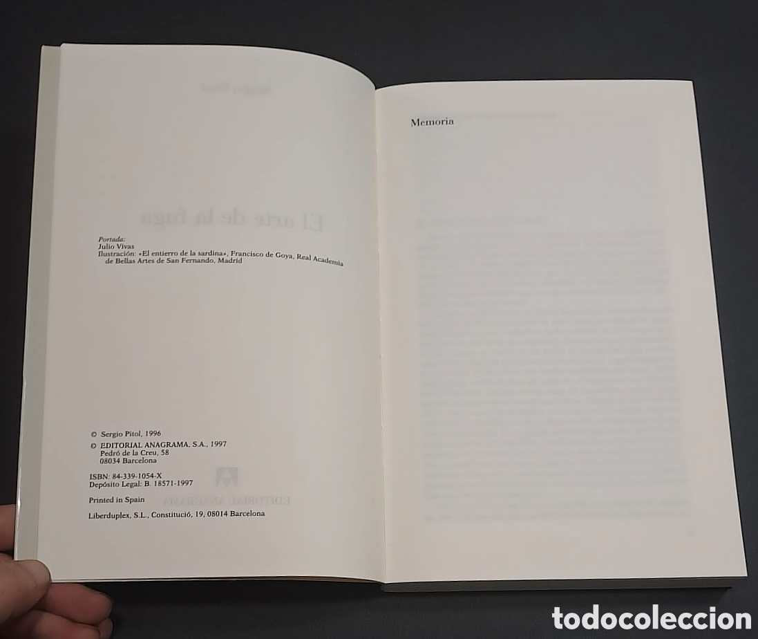 Libros de segunda mano: El arte de la fuga - Sergio Pitol - Anagrama - Foto 2