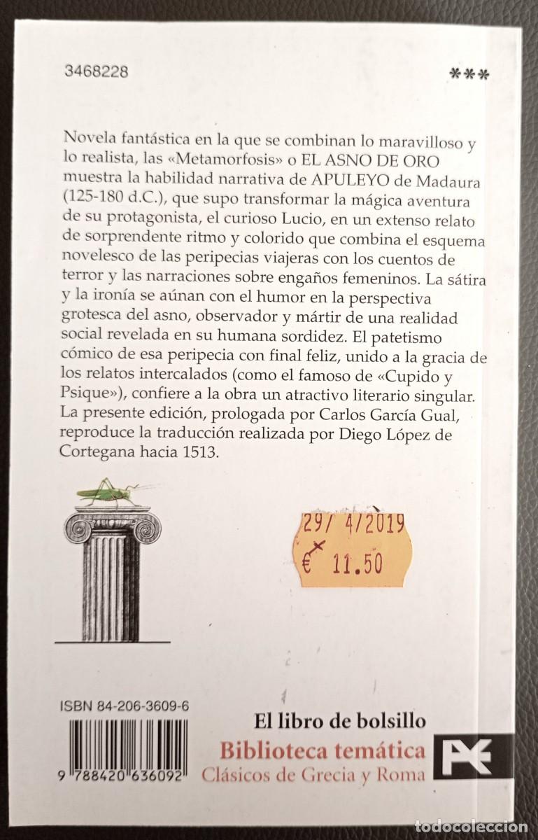 Libros de segunda mano: Apuleyo . El asno de oro - Foto 2