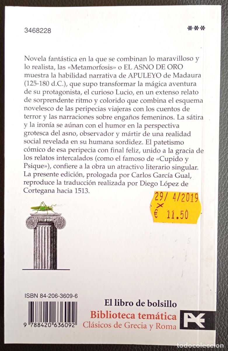 Libros de segunda mano: Apuleyo . El asno de oro - Foto 2