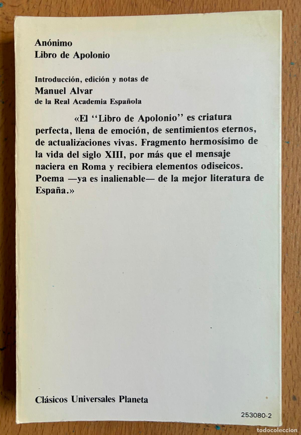 Libros de segunda mano: LIBRO DE APOLONIO, Planeta - Foto 2
