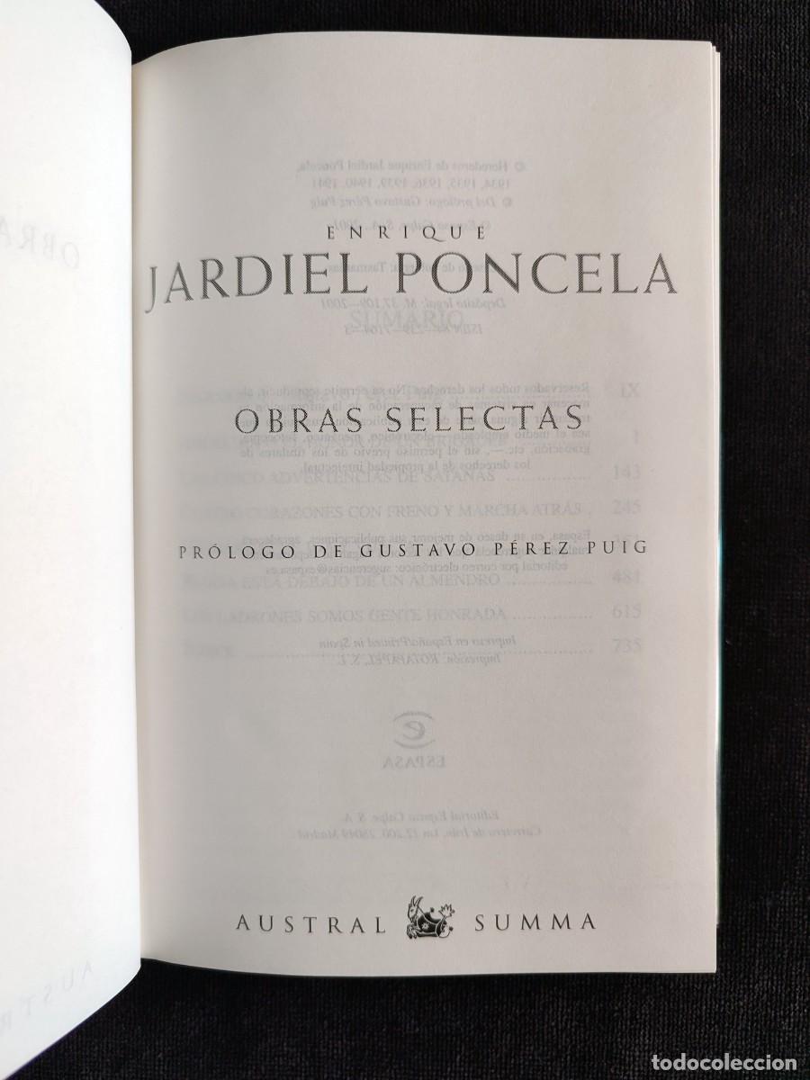 Libros de segunda mano: JARDIEL PONCELA, OBRAS SELECTAS. AUSTRAL SUMMA. ESPASA, 2001. COMO NUEVO - Foto 8