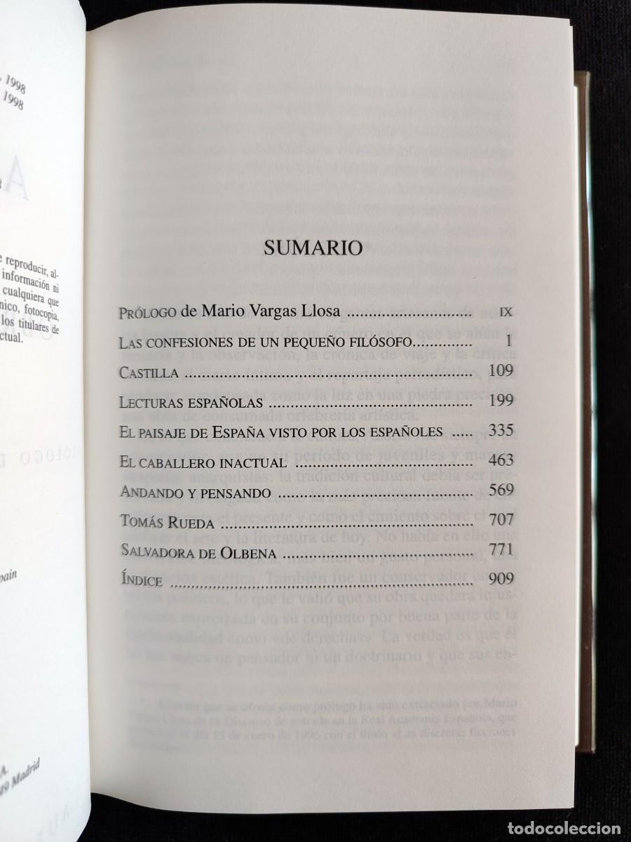 Libros de segunda mano: AZOR&Iacute;N, OBRAS SELECTAS. AUSTRAL SUMMA. ESPASA, 1998. COMO NUEVO - Foto 10