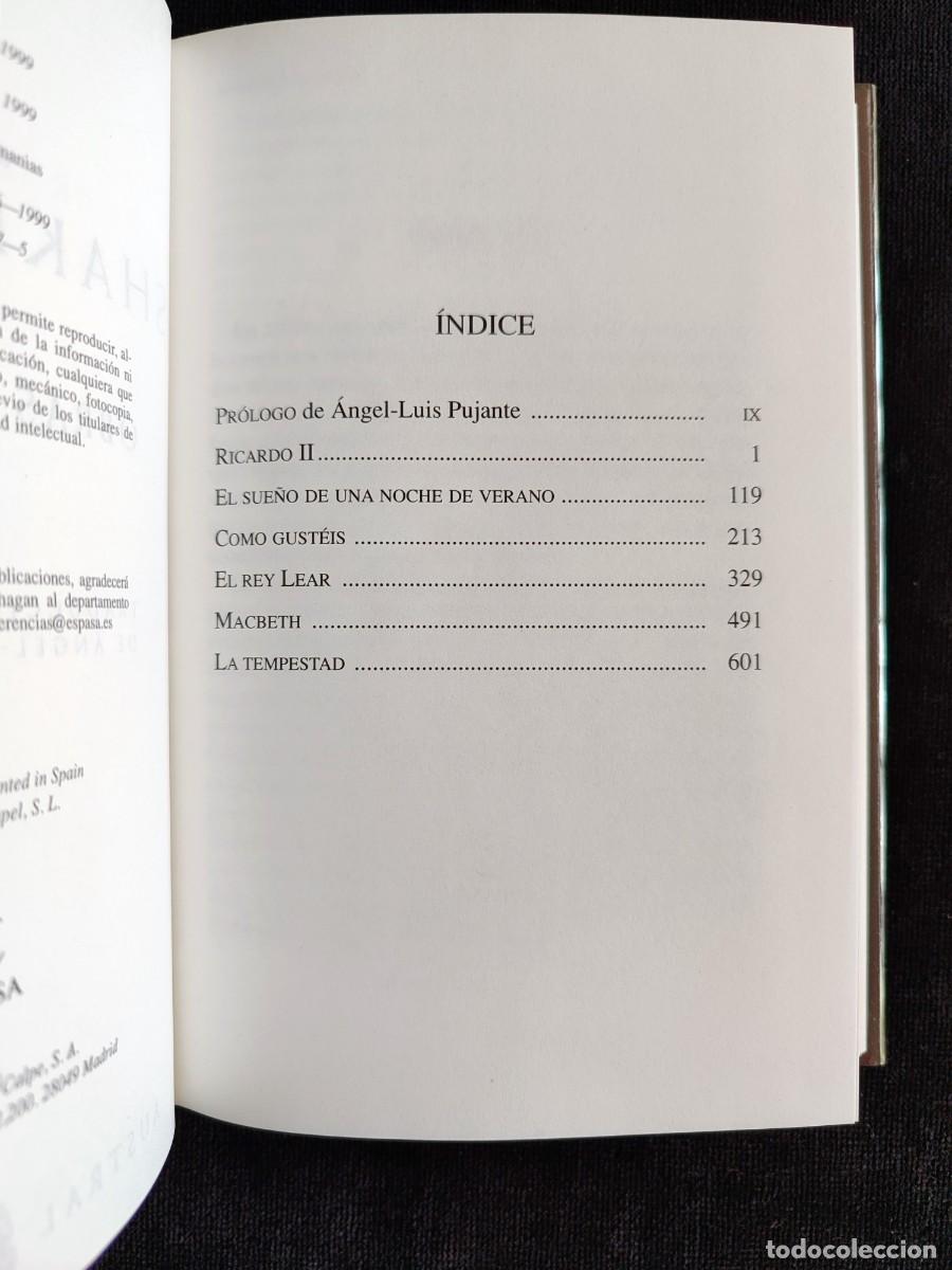 Libros de segunda mano: WILLIAM SHAKESPEARE, OBRAS SELECTAS. AUSTRAL SUMMA. ESPASA, 1999. PR&Aacute;CTICAMENTE NUEVO - Foto 10