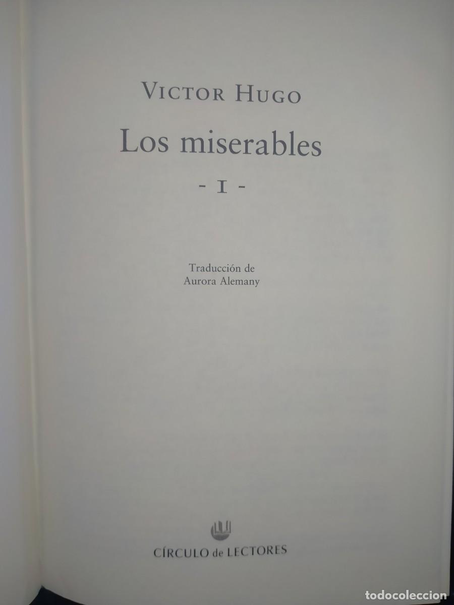 Libros de segunda mano: V&Iacute;CTOR HUGO. LOS MISERABLES (2 TOMOS) .C&Iacute;RCULO - Foto 3