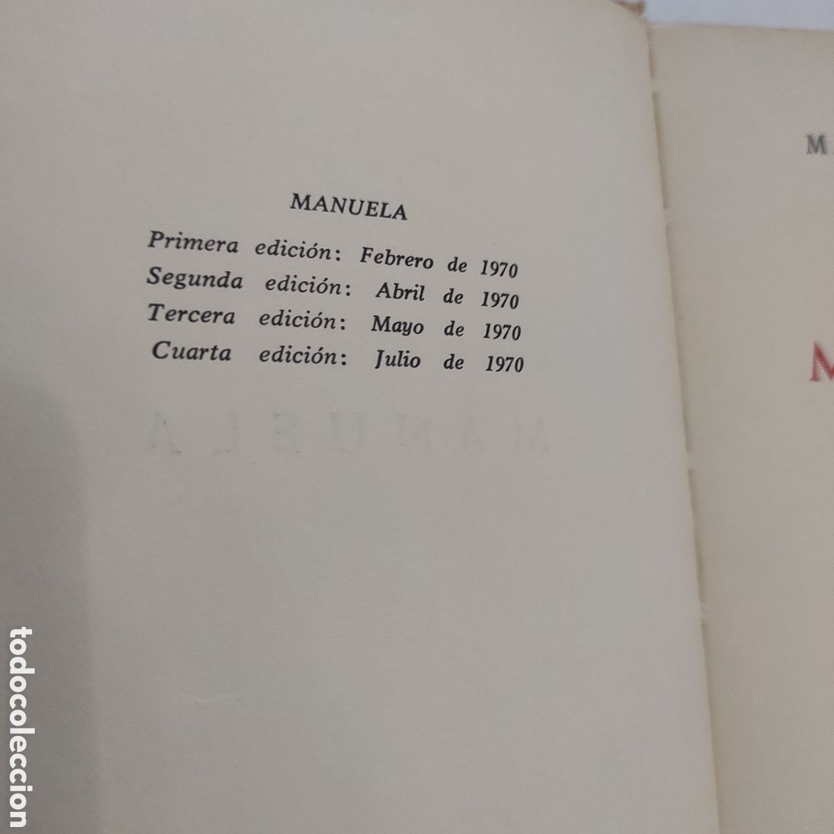 Libros de segunda mano: Manuela - Manuel Halc&oacute;n - Foto 4