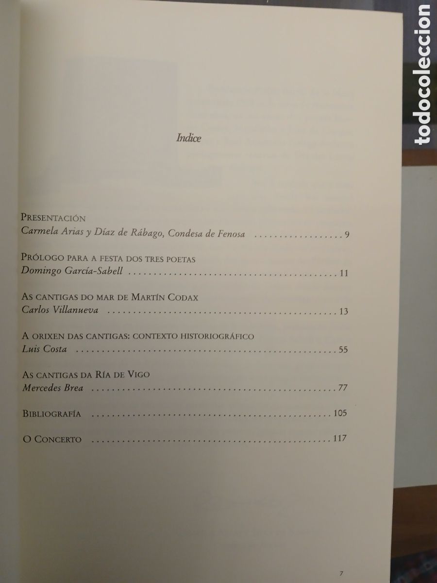 Libros de segunda mano: Cantigas do Mar. GALICIA. - Foto 4