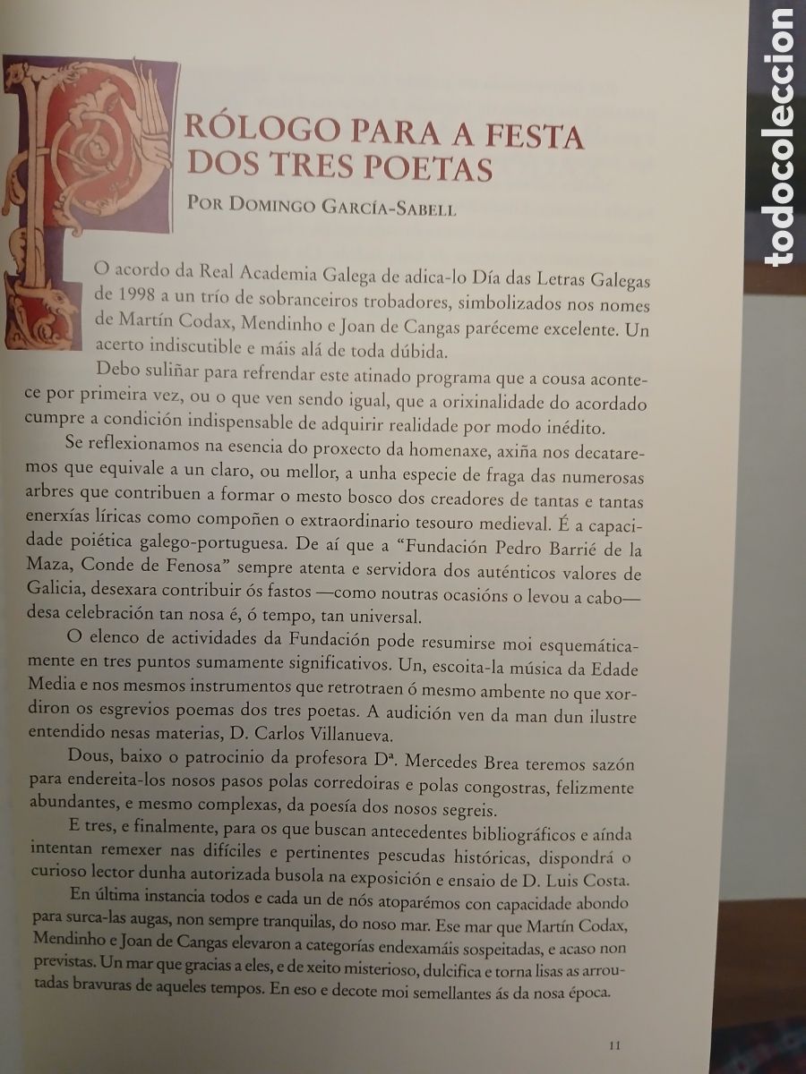 Libros de segunda mano: Cantigas do Mar. GALICIA. - Foto 5