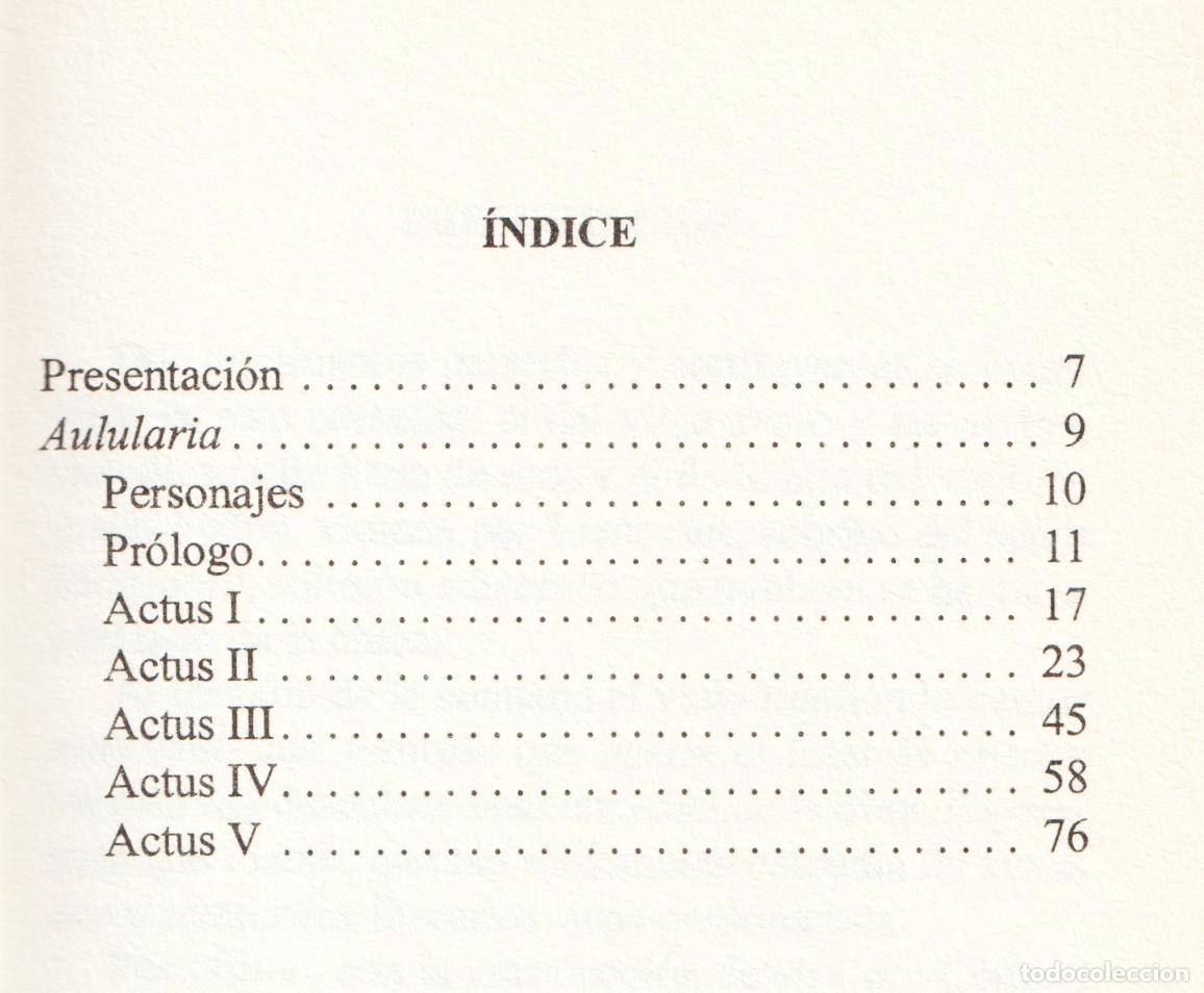 Libros de segunda mano: AULULARIA. PLAUTO. VERSION DE PEDRO SAEZ ALMEIDA. EDICIONES CLASICAS. - Foto 2